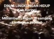 Parah.! Dinas LH Kerinci Timbun Sampah Dibelakang Kantornya Sendiri