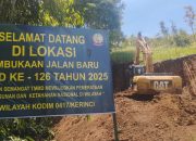 Melalui Program TMMD ke-126 Tahun 2025, Kodim 0417/Kerinci Buka Akses Jalan Baru
