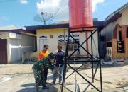 Sasaran Fisik, Satgas TMMD Kodim Kerinci Pasang Tangki Air Bersih Untuk Warga