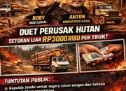 Ilegal Logging Menggila di Muara Jambi–Bayung Lencir, Aparat Didesak Usut Nama Boby–Anton