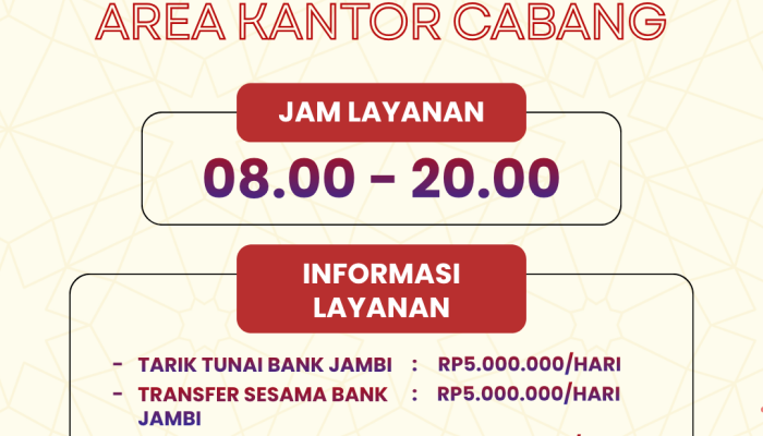 Bank Jambi Perpanjang Jam Operasional ATM hingga Pukul 20.00 WIB di Tengah Pemulihan Sistem Digital