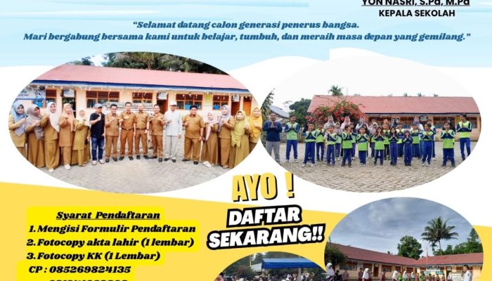 SPMB 2026–2027 Resmi Dibuka, SD Negeri 201/III Tanjung Mudo Gratiskan Pendaftaran dan Seragam