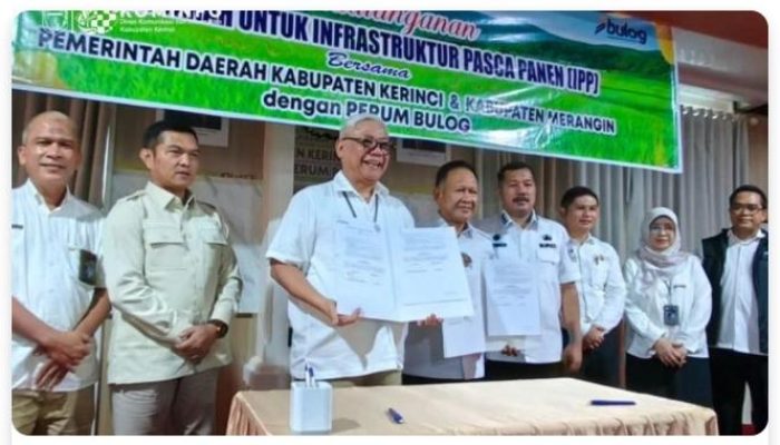 Pemkab Kerinci dan BULOG Tanda Tangan Naskah NPHD, Fokus Tingkatkan Kesejahteraan Petani