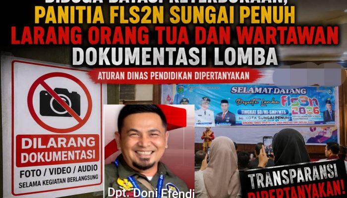 Larangan Dokumentasi di FLS2N 2026 Sungai Penuh Tuai Sorotan, Orang Tua dan Wartawan Kecewa