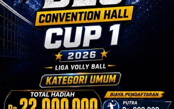 DEJ CONVENTION HALL CUP 1 – 2026 Resmi Dibuka Kategori Umum Putra & Putri, Total Hadiah Puluhan Juta