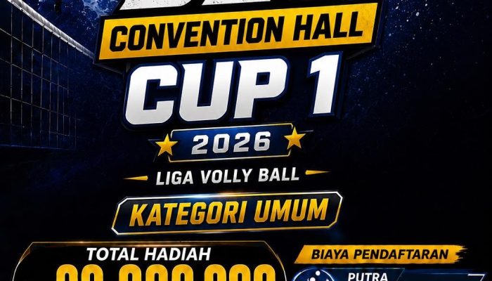 DEJ CONVENTION HALL CUP 1 – 2026 Resmi Dibuka Kategori Umum Putra & Putri, Total Hadiah Puluhan Juta