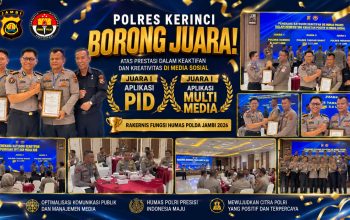 Polres Kerinci Borong Dua Penghargaan Juara I dalam Rakernis Bidhumas Polda Jambi 2026