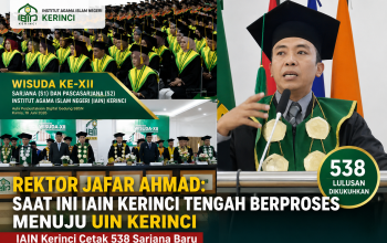 Wisuda XII IAIN Kerinci Kukuhkan 538 Lulusan, Siap Buka Program Doktoral dan Menuju Status UIN