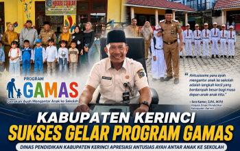 Program GAMAS di Kerinci Berjalan Sukses, Ayah Antusias Antar Anak ke Sekolah