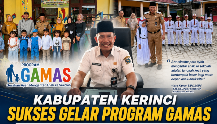 Program GAMAS di Kerinci Berjalan Sukses, Ayah Antusias Antar Anak ke Sekolah