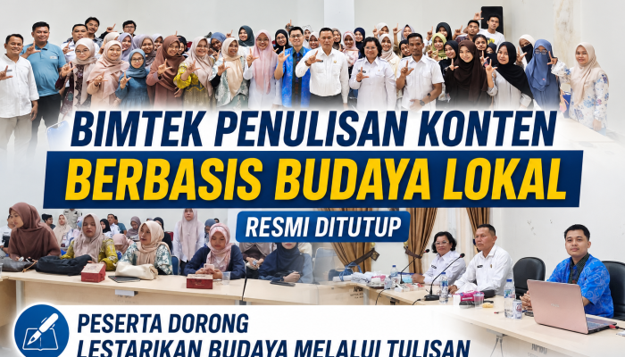Bimtek Penulisan Konten Berbasis Budaya Lokal Dispusip Kerinci Resmi Ditutup