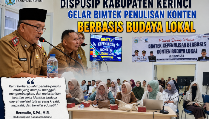 Dispusip Kabupaten Kerinci Gelar Bimtek Kepenulisan Berbasis Konten Budaya Lokal