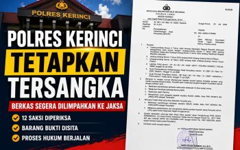 Polres Kerinci Tetapkan Tersangka Kasus Penganiayaan dan Perusakan Rumah, Berkas Segera Dilimpahkan ke Jaksa