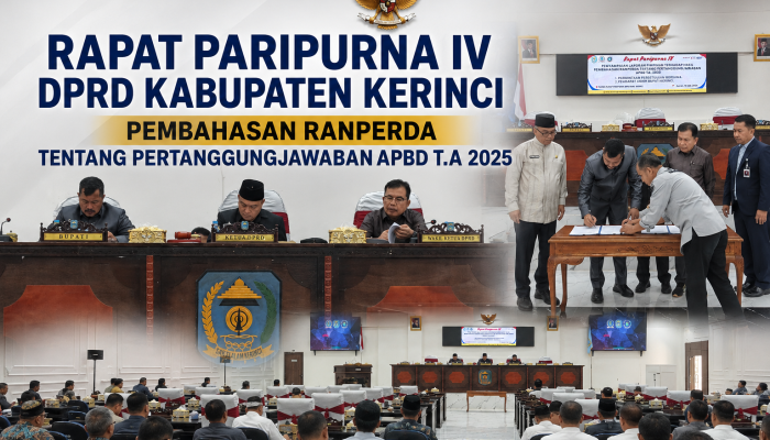 DPRD Kabupaten Kerinci Gelar Paripurna IV Bahas Ranperda Pertanggungjawaban APBD T.A 2025