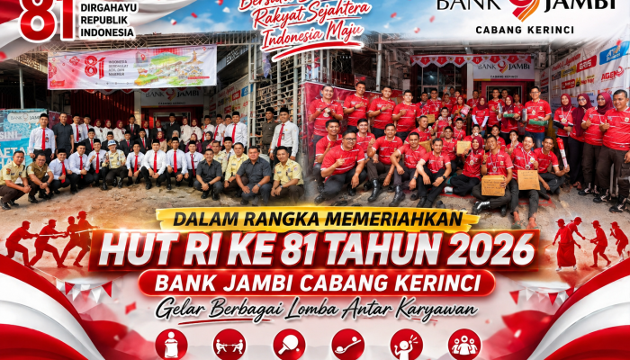 Meriahkan HUT RI ke-81, Bank Jambi Cabang Kerinci Gelar Berbagai Lomba Antar Karyawan